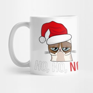 Ho, Ho, No! grim cat christmas Mug